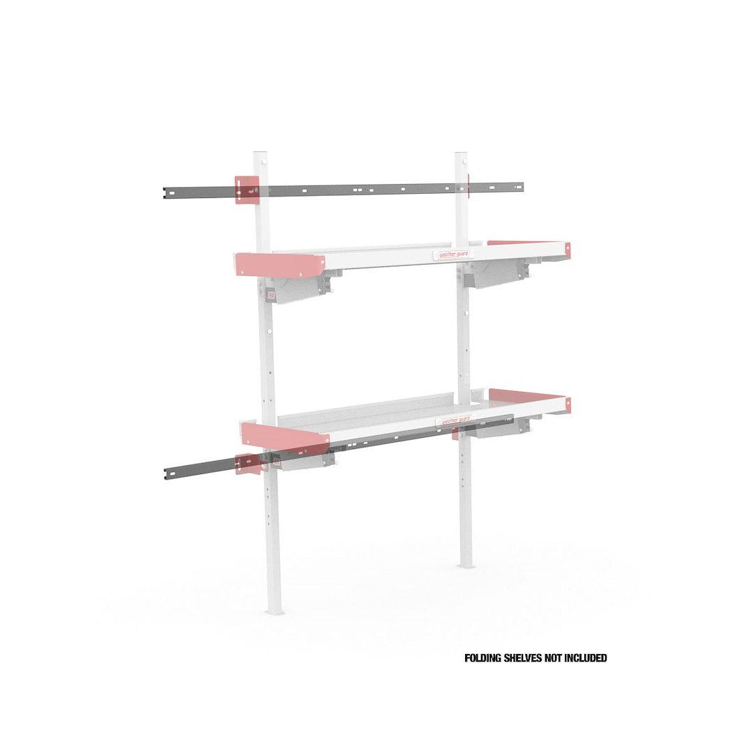 Weatherguard Made In USA Van Storage System Shelf Support Drrpaf - DL Shf Mnt Rails RM Pmstr Frt