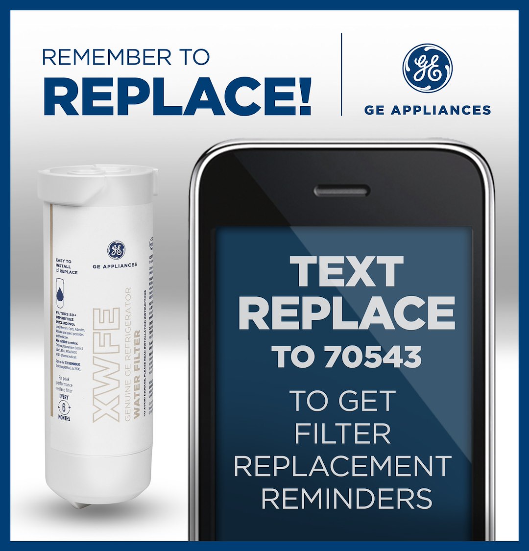GE Appliance Made In USA Refrigerator Water Filter Xwfe - Xwfe-GE Xwferefrigeratorwaterfilter