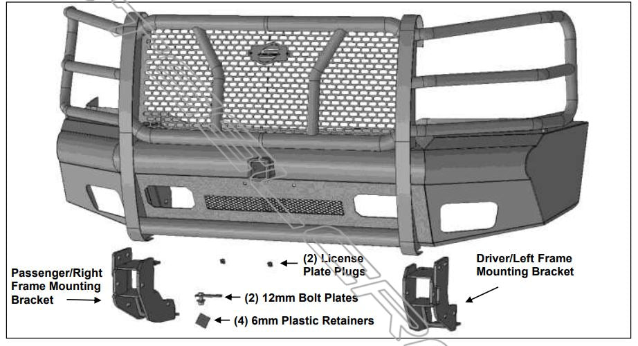 Steelcraft Easy To Install Bumper HD10400R - 03-06 Chevy Silverado 2500 3500 BL