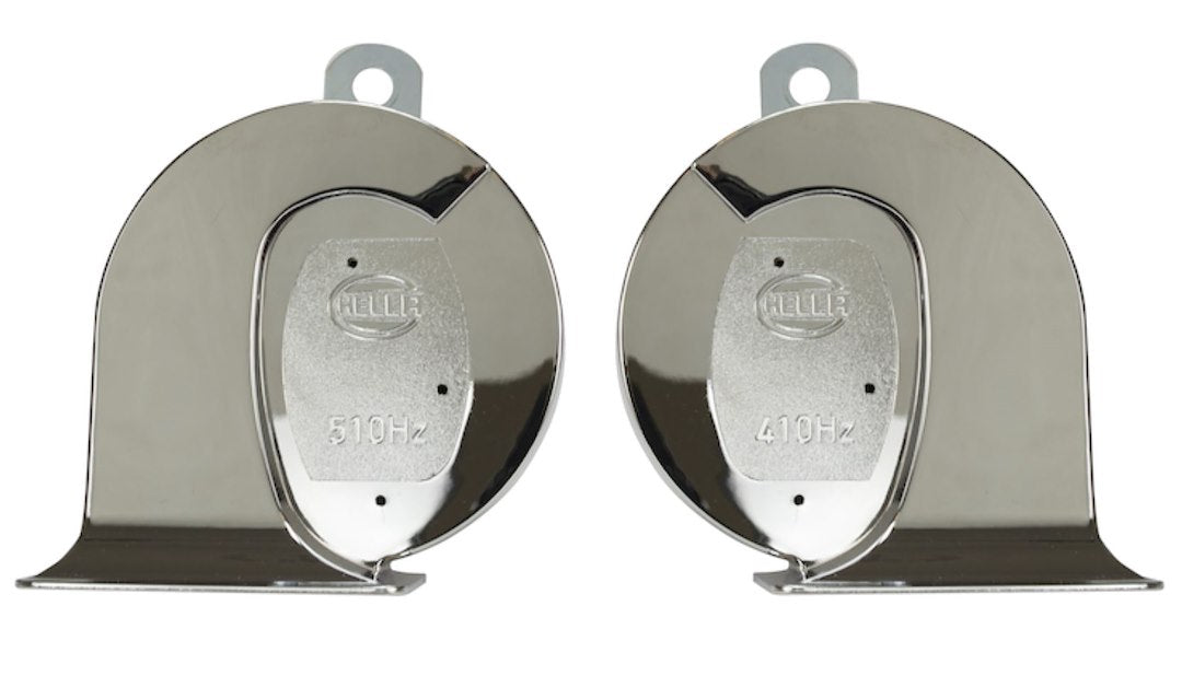 Hella Maintenance Free Design Horn 007728883 - Chrome Kit BX Trumpe