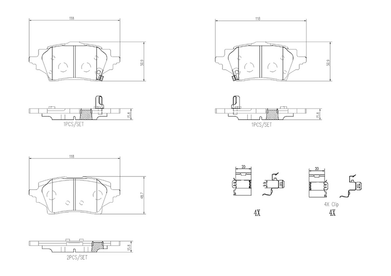 Brembo P83178N Brake Pad