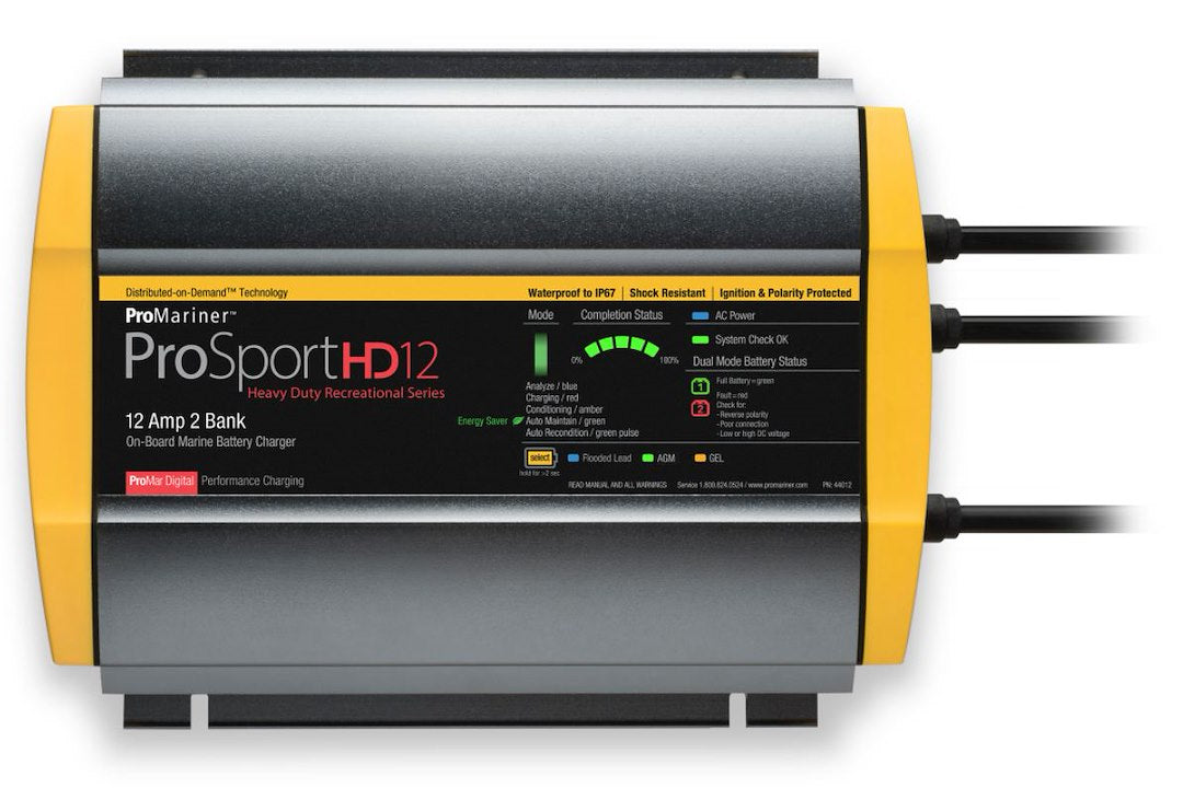 PRO Mariner Lightweight Design Battery Charger 44012 - Prosport HD 12 Amp 2-Opmarine BC