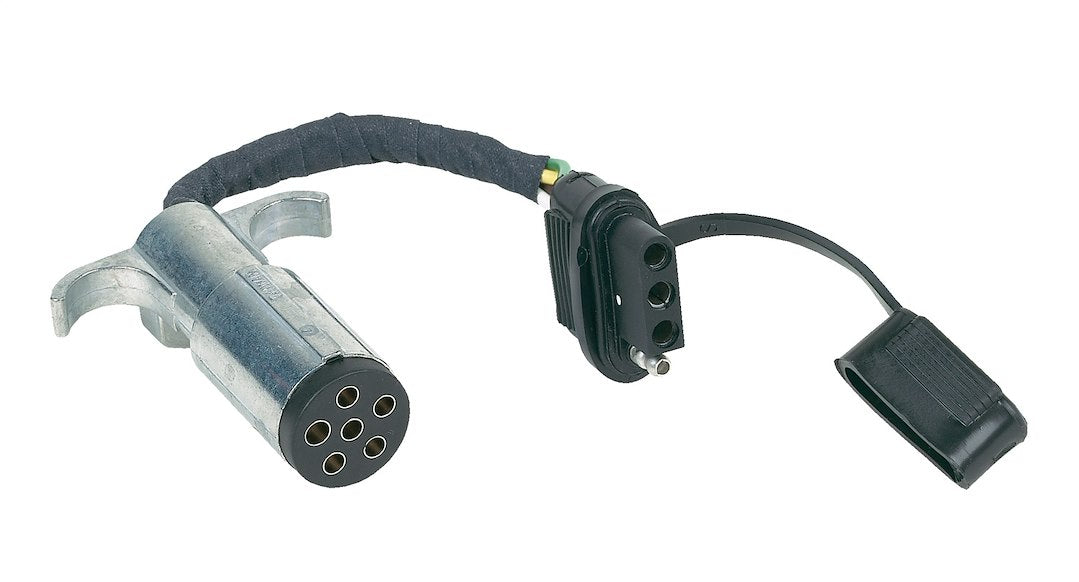 Hopkins Features Dust Cover Trailer Wiring Connector Adapter 47315 - 6WAY Rnd Plg 4WAY Adpt