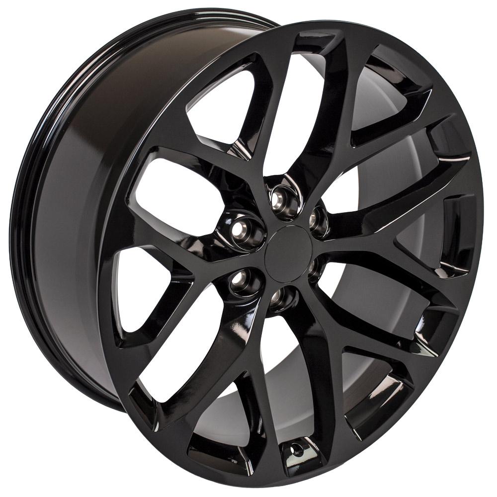 OE Wheels With Center Cap CV98B-24100-6550-24B - Silver 24 Replica Fits Chevy