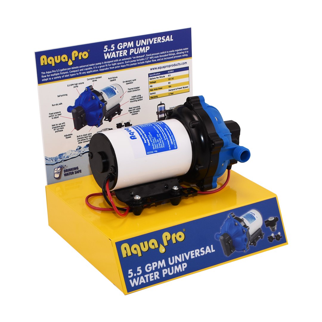 Aqua PRO No Supplier Warranty Point Of Purchase Display 55Gpumpdsp - 5.5 Gpm Pump