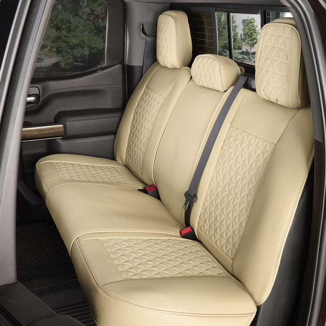Seat CVR SOL Scratch Resistant Eco-Leather Seat Cover Fffbe - Beige Bundle Frnts