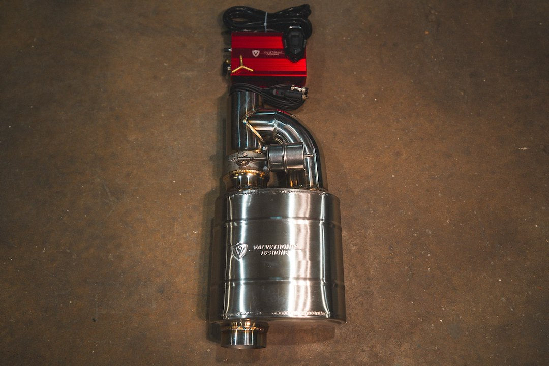Valvetronic Universal Fit Exhaust Muffler UVM.76MM.X1 - Valved Kit