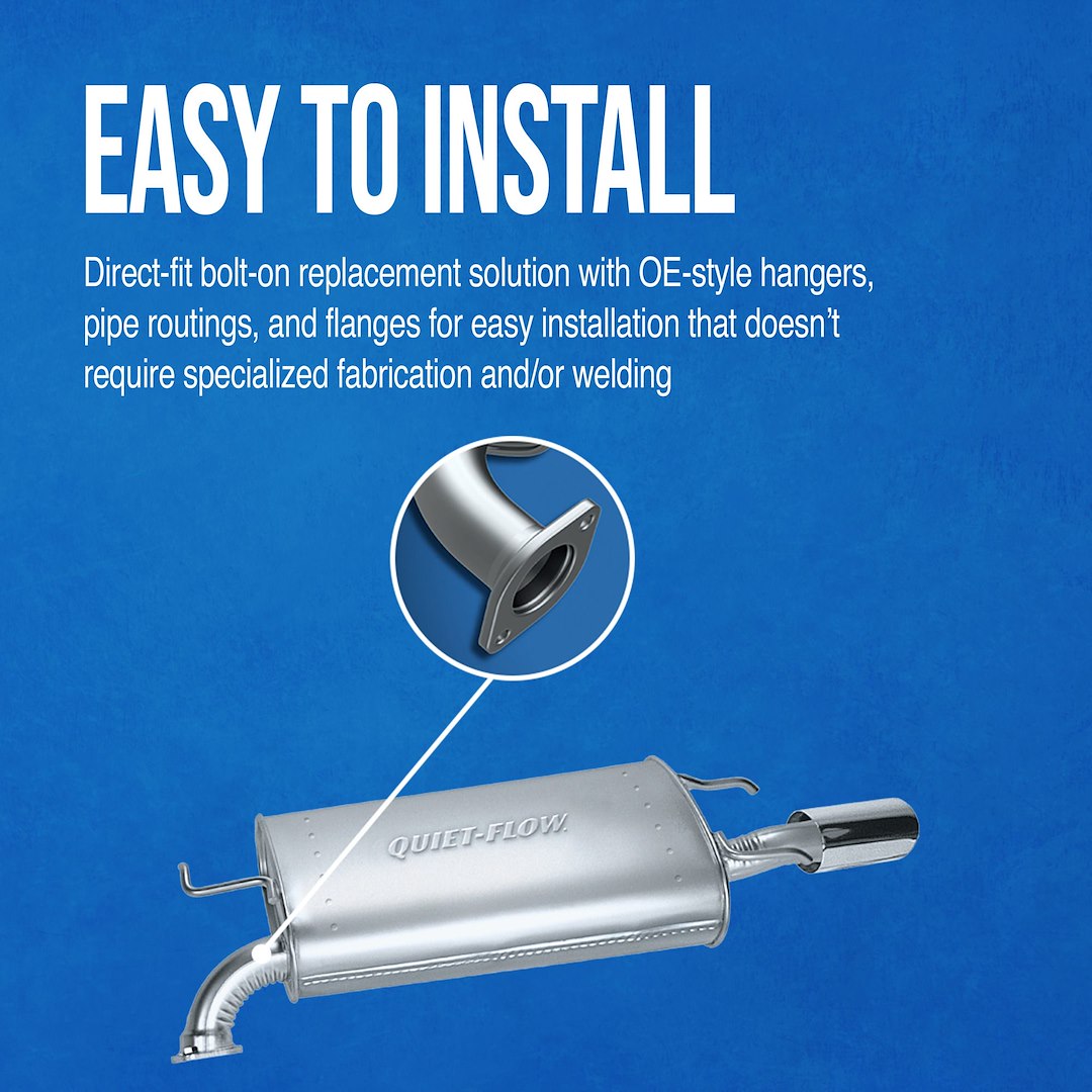 Walker Exhst Limited Lifetime Warranty Exhaust Muffler 21240 - Muffler-Quiet-Flow SS