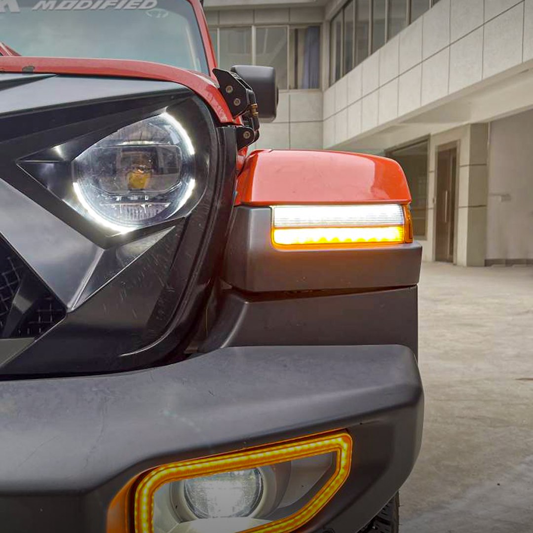 American MOD Aggressive American Modified Styling Daytime Running Light Amjpcc00601 - Sequential Turn Signals Smoked