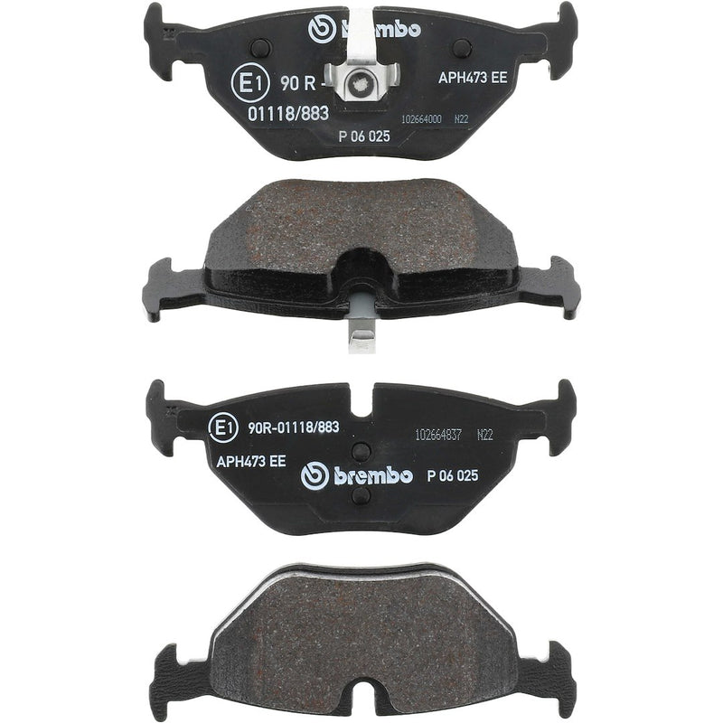 Brembo Premium Low-Met OE Equivalent Pad Brake Pad P06025 - Disc Set