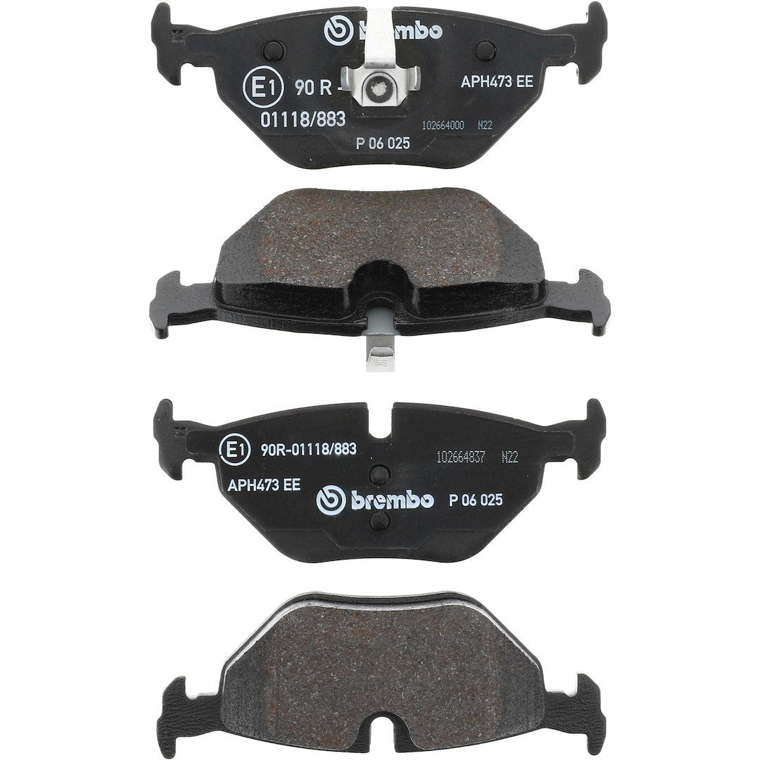Brembo Premium Low-Met OE Equivalent Pad Brake Pad P06025 - Disc Set
