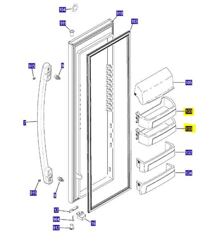 GE Appliance Made In USA Refrigerator Shelf WR71X38318 - WR71X38318-Refrigeratoruppershelf