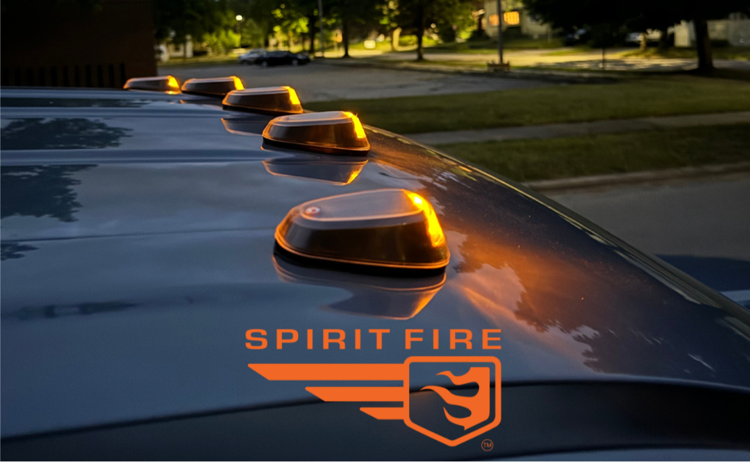 Spirit Fire American Made Roof Marker Light Form1CA5-SPFR - Amber Night Vibe Cab Lights