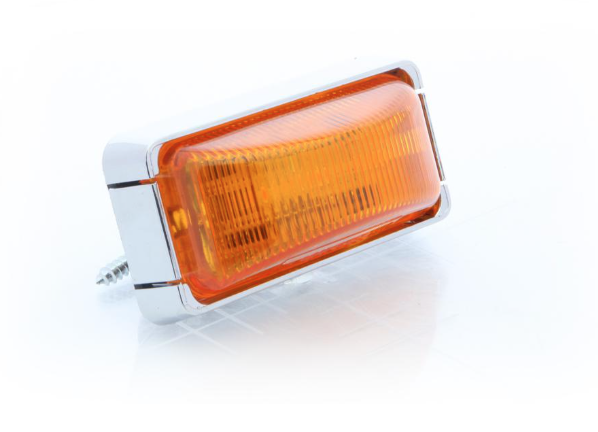 Optronics Snap-On Replaceable Lens Clearance Light MCL91AB - Chrome Led Mark Mini Amber