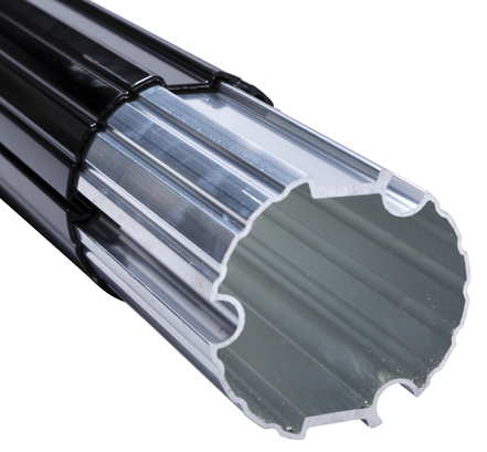 Velarium No Supplier Warranty Awning Roller VET022W - Black 22 CUT-TO-FIT Powder Coated