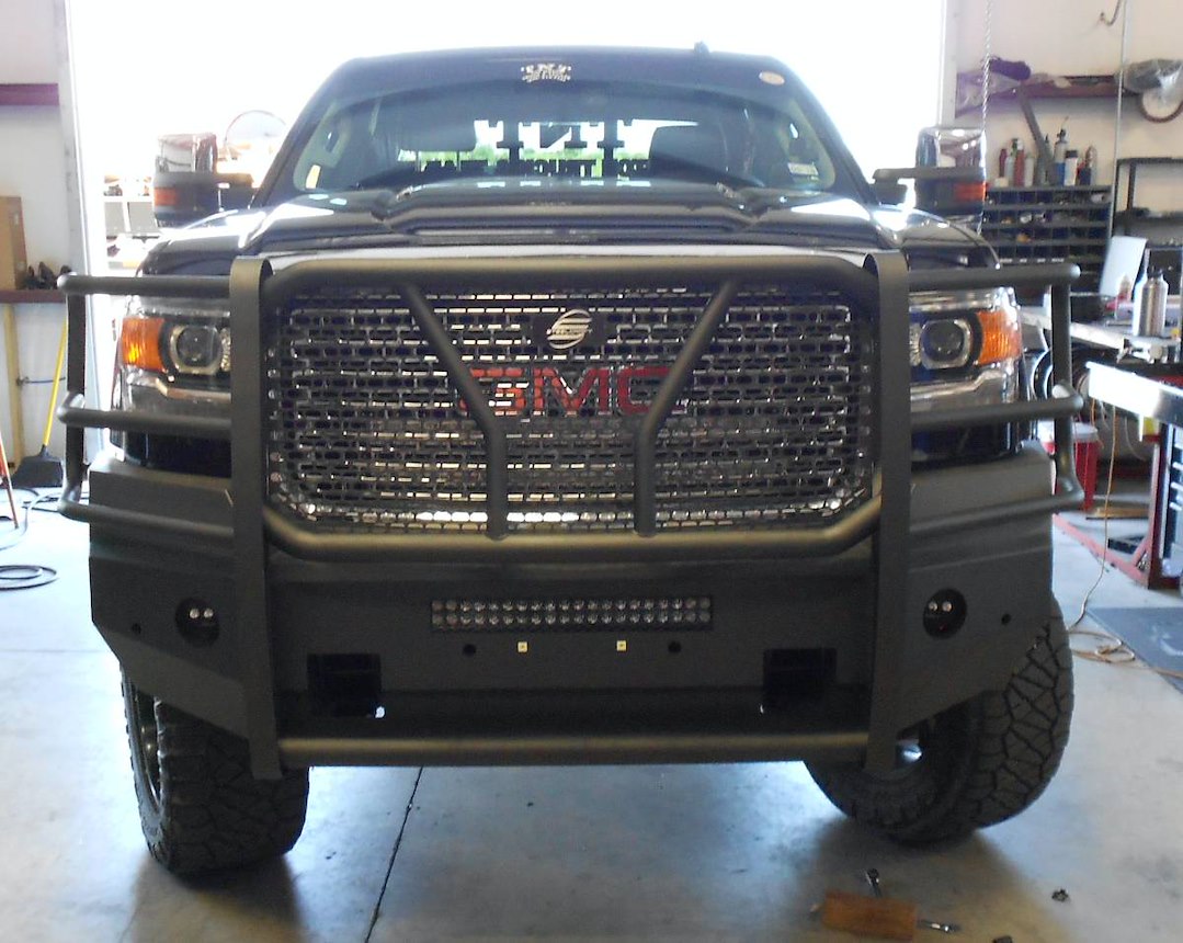 Steelcraft Accommodates Parking Sensors Bumper 60-10460 - HD Elevation Front Fine Text
