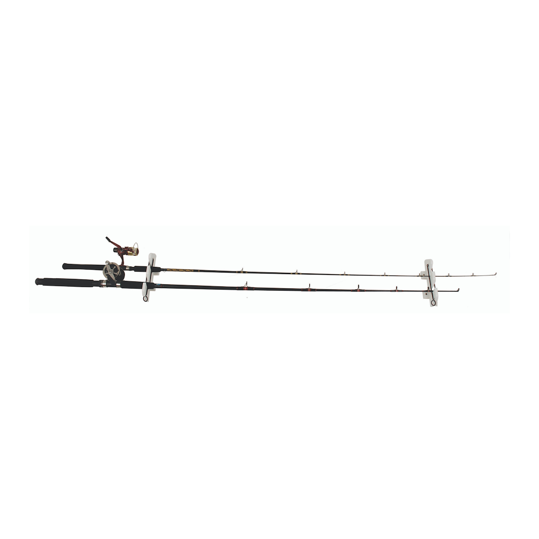 Taco Metals Easy Assembly Fishing Rod Holder P03-133W - White Rack Bungee
