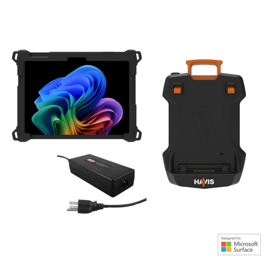 Havis Kickstand Provides Angled Viewing Tablet Mount PKG-TAB4-MSFT1-AC - Package DS-TAB-401-MSFT Docking