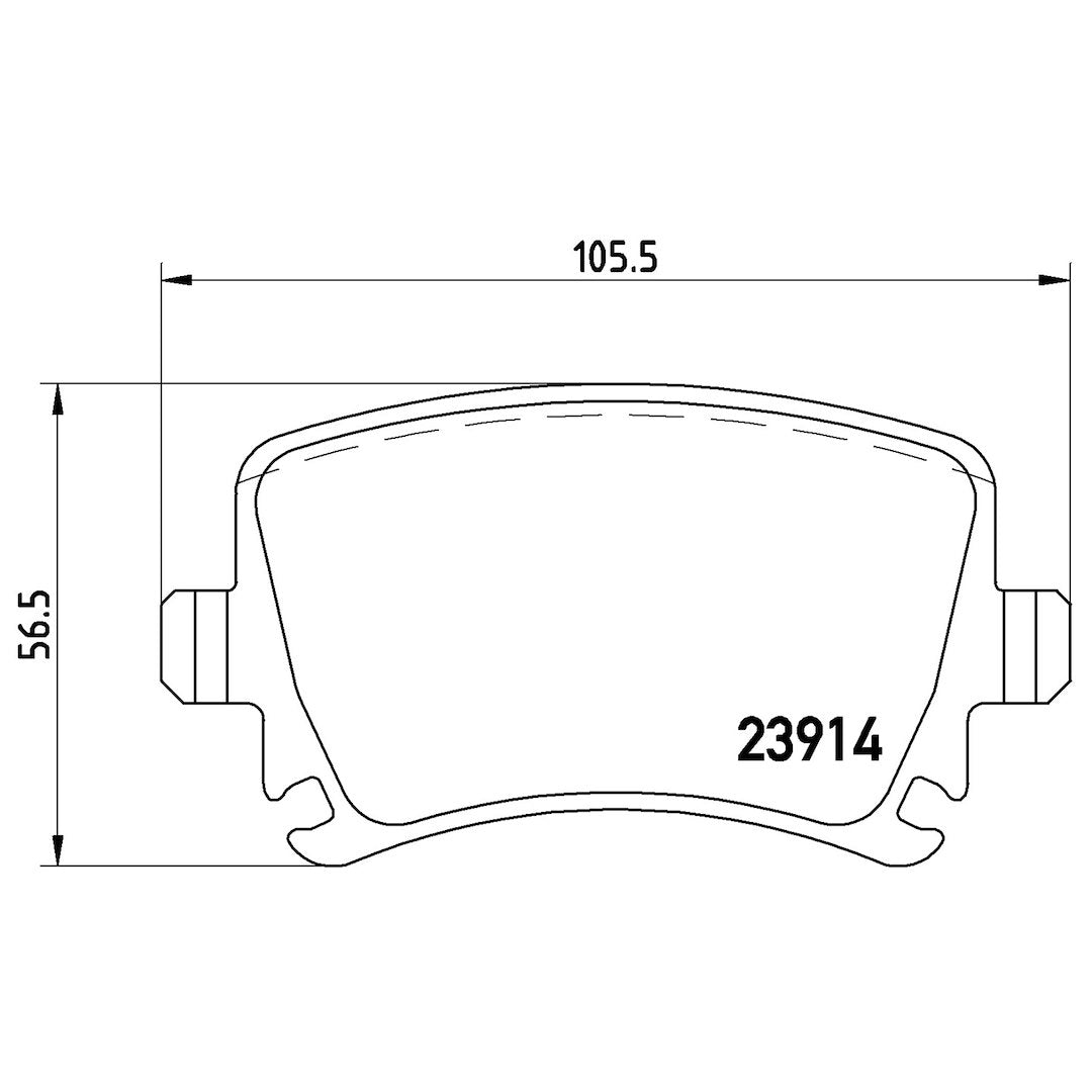 Brembo Premium Low-Met OE Equivalent Pad Brake Pad P85073X