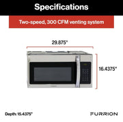 Furrion LLC Pre-Set Cooking Settings Microwave Oven FMCM15A-SS - 1.5 CU.FT Otr Sta