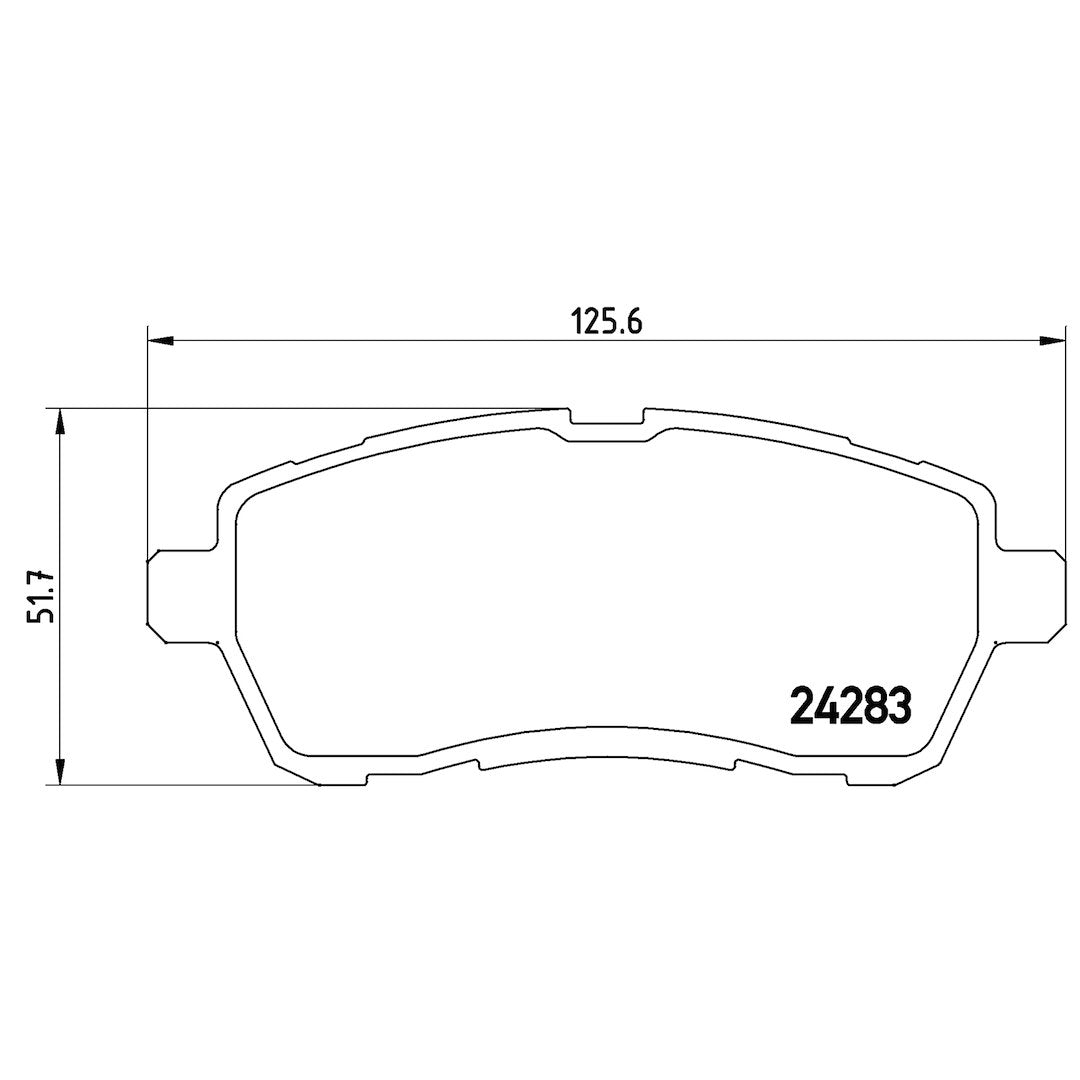 Brembo Premium Low-Met OE Equivalent Pad Brake Pad P24072X