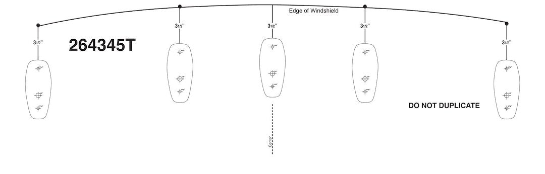 Recon Access No Supplier Warranty Roof Marker Light Installation Template 264345T - Guide