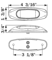 Optronics Limited Lifetime Warranty Side Marker Light - LED MCL17ABP - Miroflex Mini Star Chrom Amb