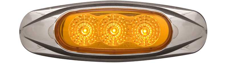 Optronics Limited Lifetime Warranty Side Marker Light - LED MCL17ABP - Miroflex Mini Star Chrom Amb