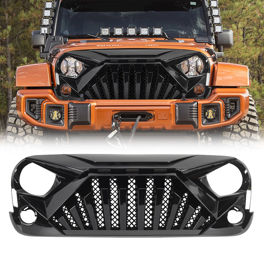 American MOD Aggressive Off-Road Styling Grille Amjpaa00129 - Goliath Led Amber Lights