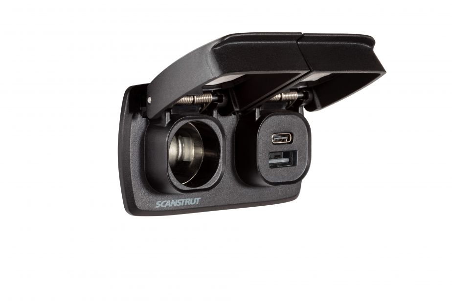Scanstrut UV Resistant Power Port Socket SC-Multi-F2 - Flip Pro Duo -USB-A USB-C 12