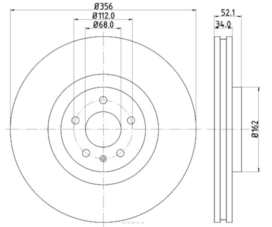 Hella 355129371 Brake Rotor