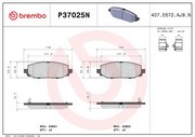 Brembo P37025N Brake Pad