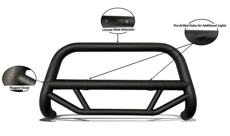 Black Horse Tough Frame Mounted Bull Bar MBT-MT0212 - Max