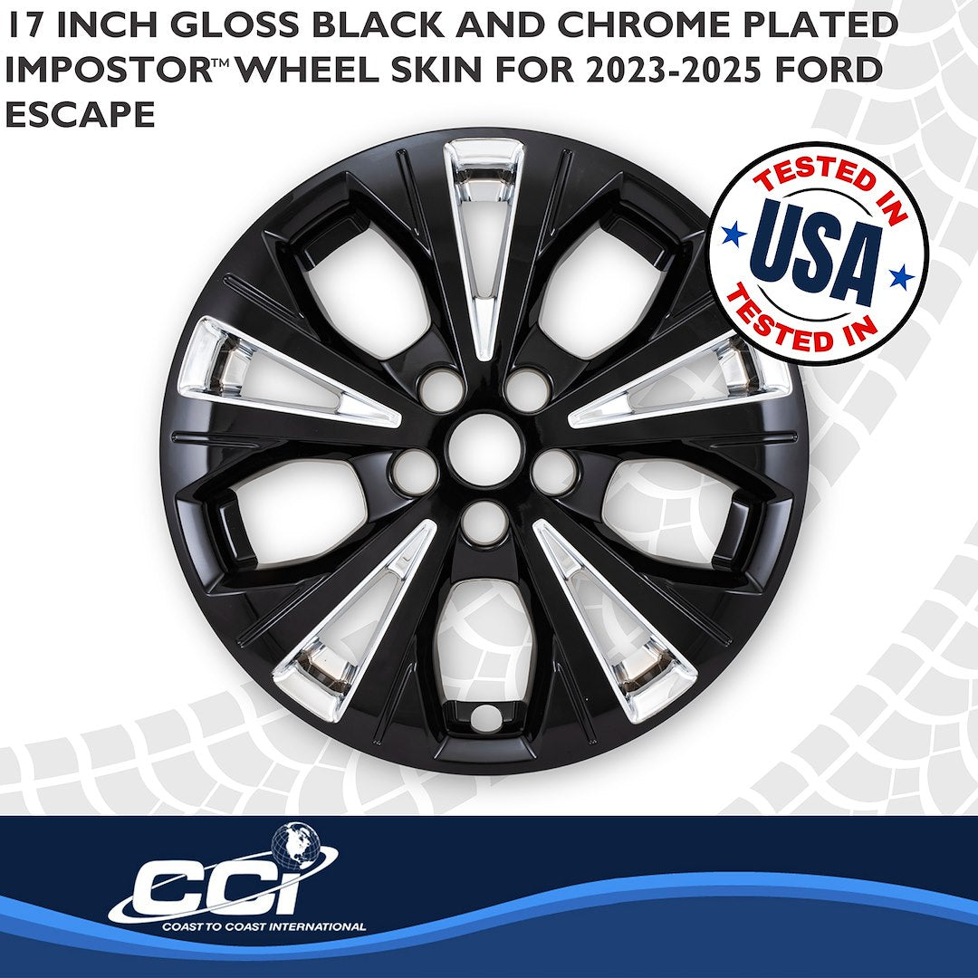 Coast2Coast Limited Lifetime Warranty Wheel Skin IMP526XCB - Chrome Black Imp 23-25 Escape Active 17