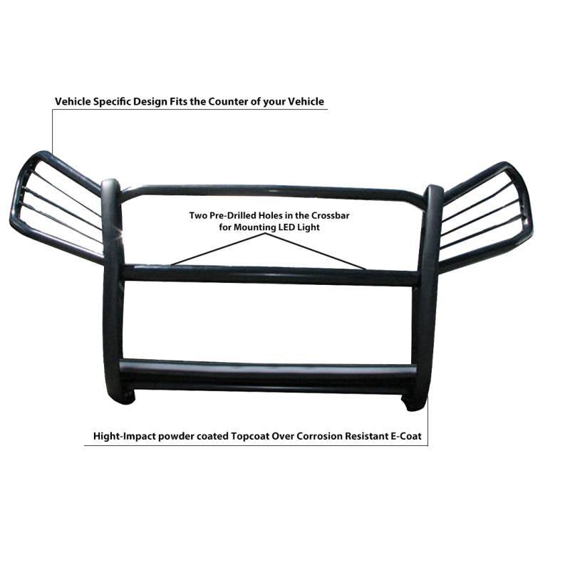 Black Horse No Drill Mounting Grille Guard 17A093902MA - 2006-2017 Toyota RAV4 Guard
