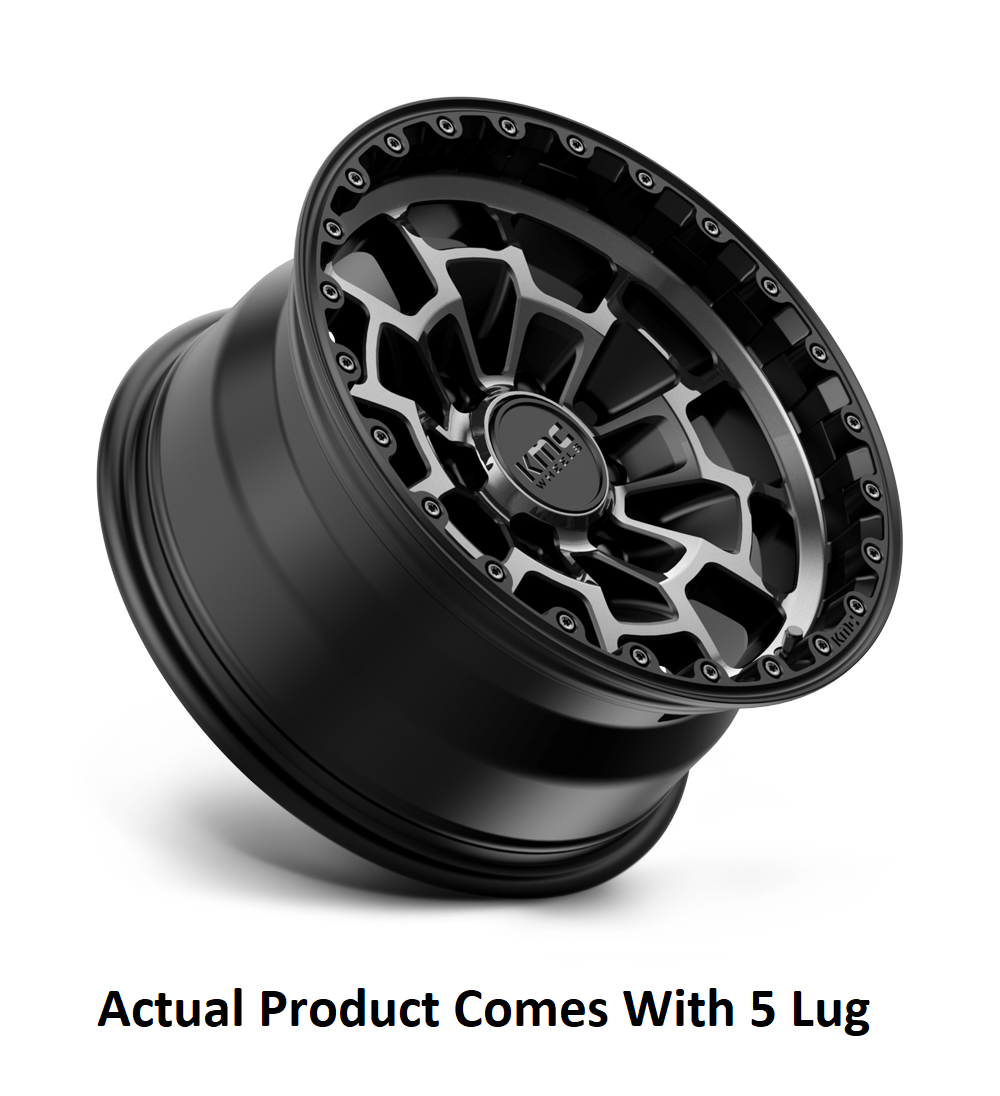 Wheel Pros Compatible With TPMS KM71878550400 - Black KM718 17X8.5 5X5.0 S-Black Gtcc 00MM