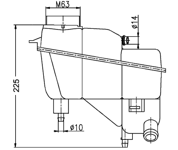Clevite 77 Excellent Price Performance Ratio Coolant Reservoir CRT 202 000S - Expansion Tank