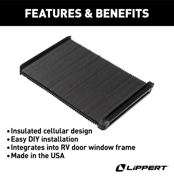 Lippert Comp Easy Do It Yourself Installation Window Shade 2025009147 - RV Door