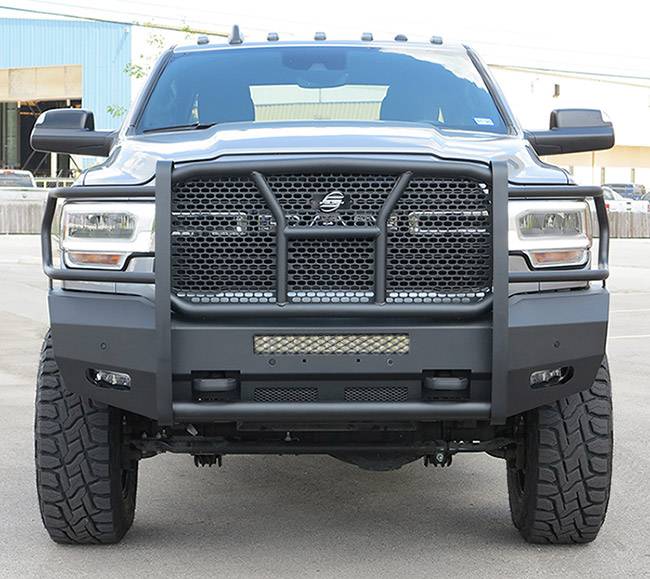 Steelcraft Accommodates Parking Sensors Bumper 60-12280C - HD Elevation Front Fine Text