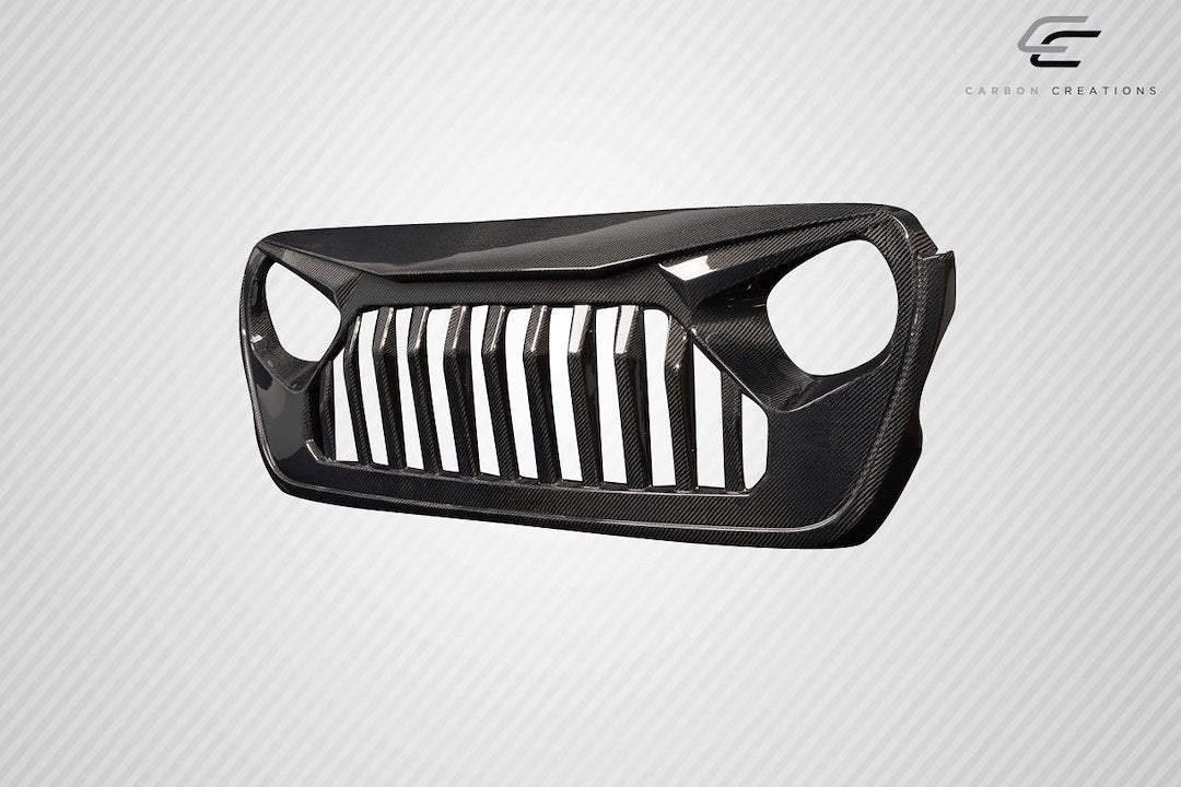 Extreme DIM. Premium Glossy UV Protectant Finish Grille 116320 - 2019-2021 Jeep Wrangler JL Gladiato