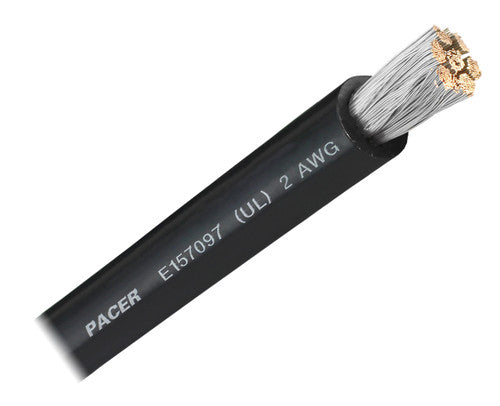 Pacer No Supplier Warranty Battery Cable WUL2BK-25 - Awg UL BK TC Wire 25FT RL