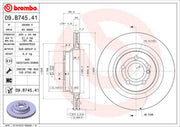 Brembo Components Not Hazardous To Health Brake Rotor 09B74541C02 - Disc