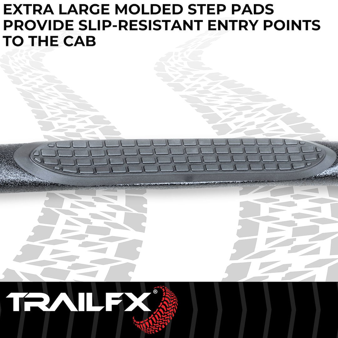 Trailfx Limited Lifetime Warranty Nerf Bar A0068T - Round Tacoma