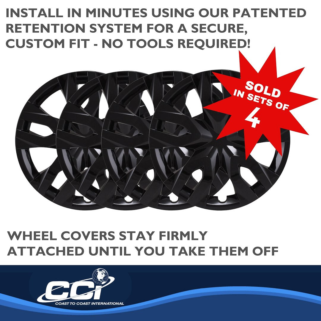 Coast2Coast Limited Lifetime Warranty Wheel Cover IWC55617Black - Black WC 21-25 Cross GL 17 Dbl SP IWC55617BLK