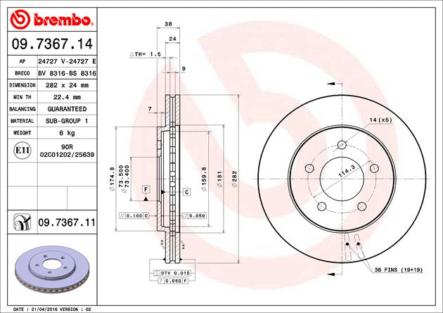 Brembo 09736711C02
