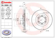 Brembo 09686620C02 Brake Rotor