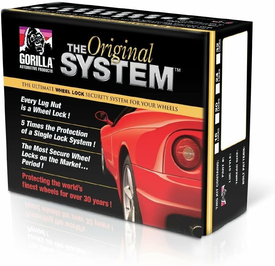 Gorilla Easy To Use Wheel Installation Kit 71643NBC - Black 20PK Locks 14MMX1.5