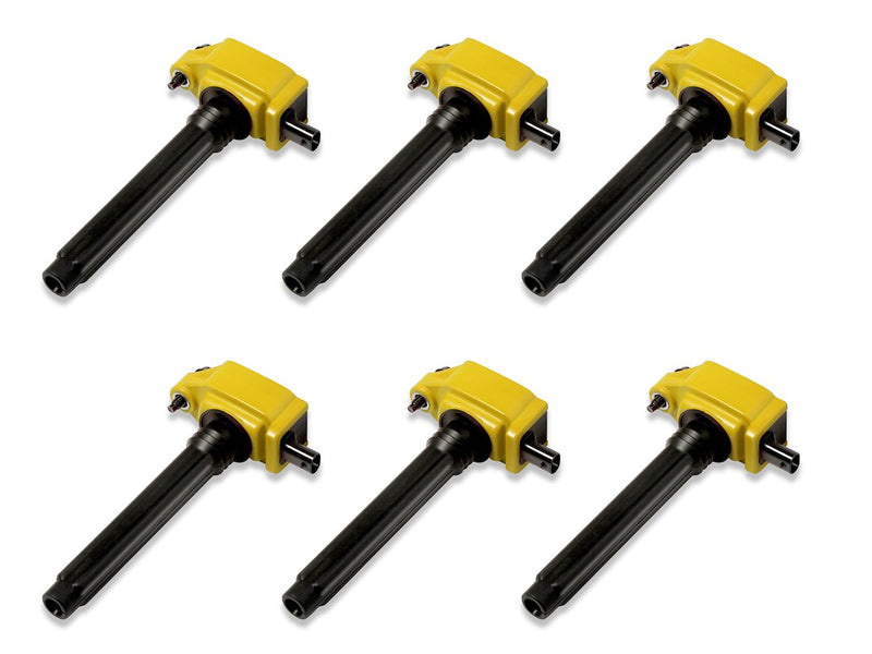 Superchips Optimized Cores And Windings Ignition Coil 4445-CP6 - 3.6 Coils Pack Yello