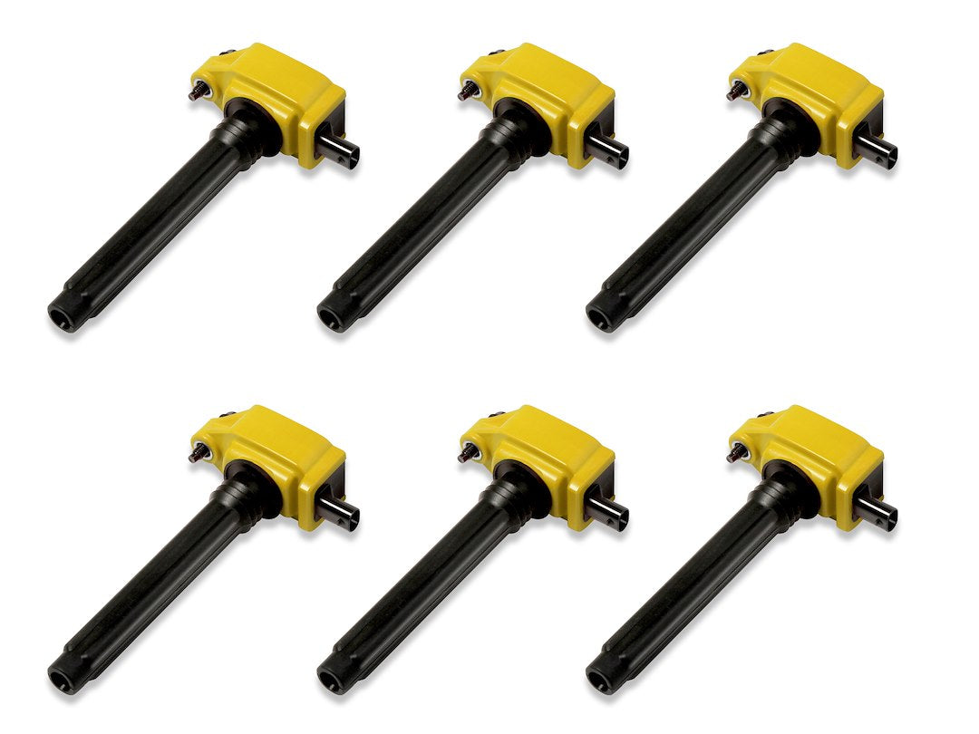 Superchips Optimized Cores And Windings Ignition Coil 4445-CP6 - 3.6 Coils Pack Yello