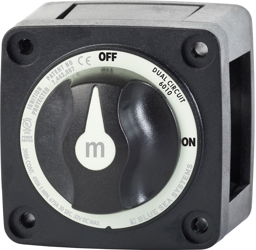Blue SEA Ignition Protection Battery Selector Switch 6010200-BSS - Black Dualcirc